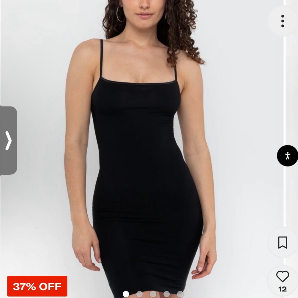 Los Angeles Apparel Black Midi Dress